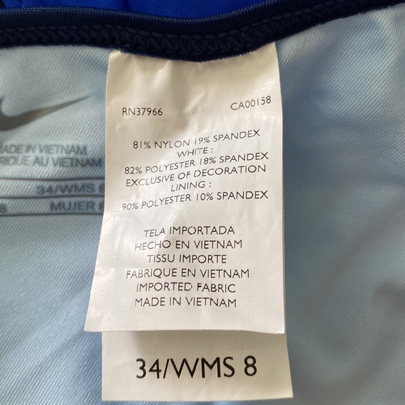 Nike Swimsuit Size 34/Wms8 Brand New! Royal Blue/White NWT - Picture 8 of 9